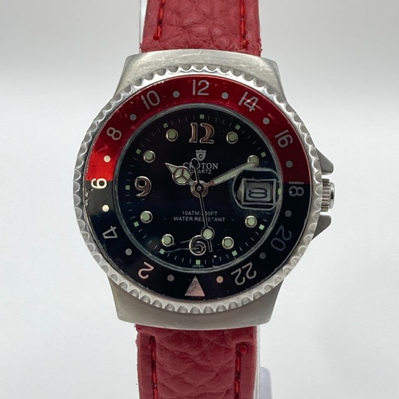 Croton Accessories - Croton Women's Watch 29mm Silver Tone Coke Bezel Date Diver Style New Battery